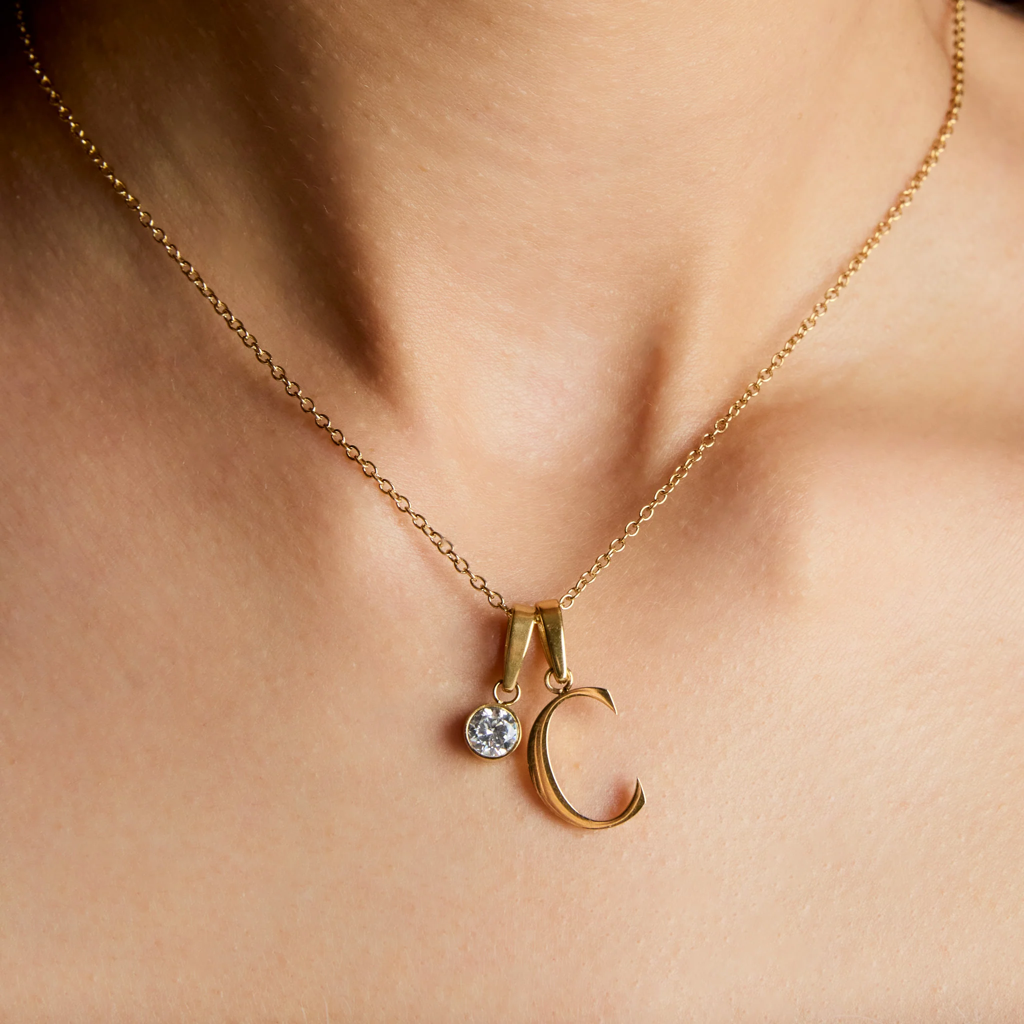 Birthstone Initial Necklace - Image 4